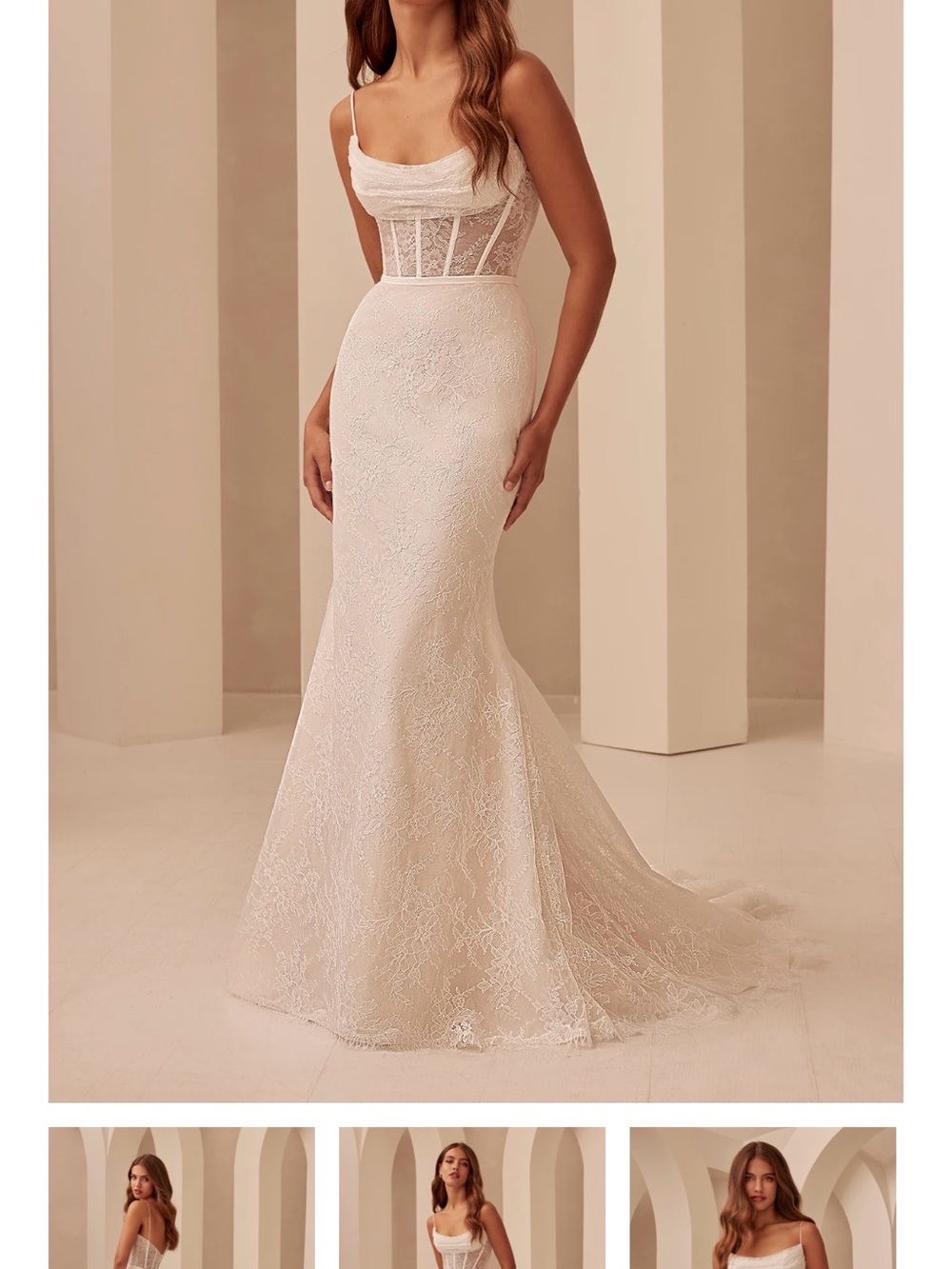Mikaella #2535 - Lace Fit and Flare Gown - Brand New, Never Worn